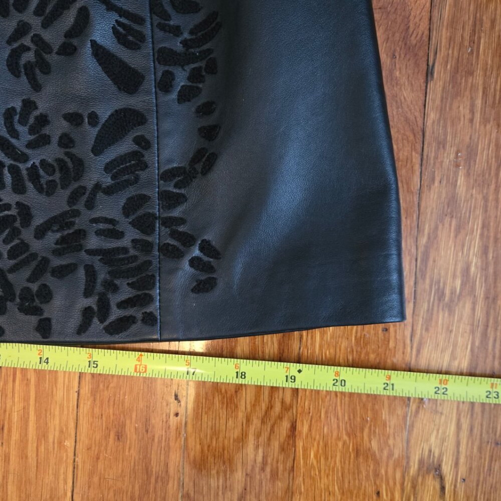 NEW All Saints REAL Leather Black Skirt 4 NWOT - Picture 9 of 10